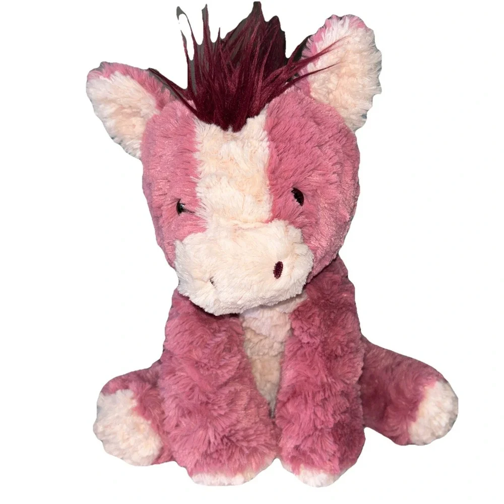 Gund Cozys Horse‎ Pink Cream Shaggy Plush Stuffed Animal Toy 6064471 10 Inch